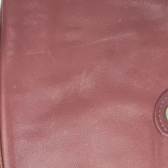 VTG Bob Siemon Designs Large Brown Leather Bible Cover Pewter Button New W/ Tag - Picture 11 of 11